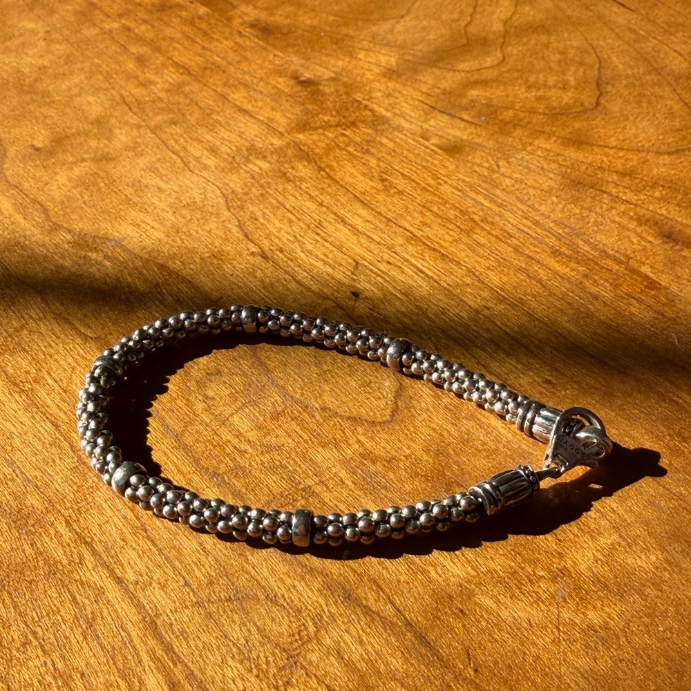 LAGOS Caviar Rope Station Sterling Silver Bracelet